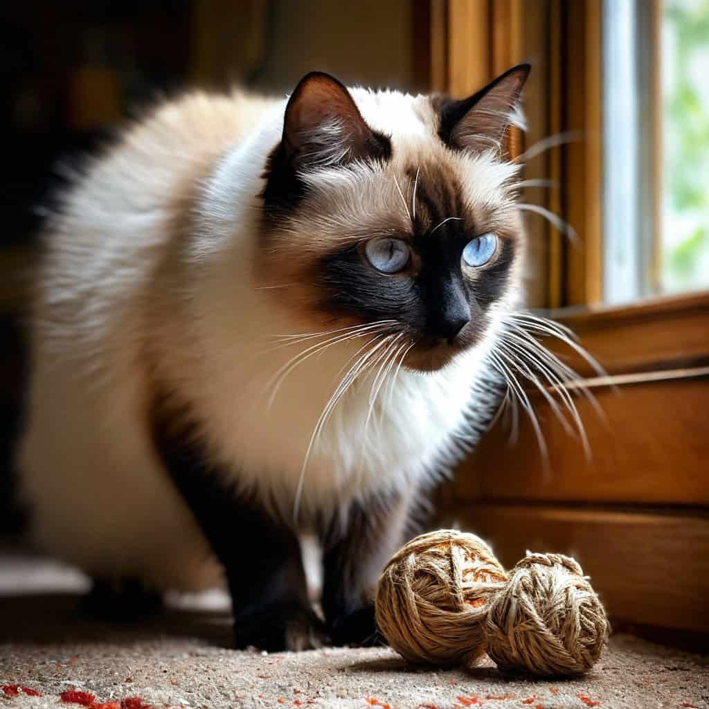 Игривость сиамской кошки — одна из её ярких черт
