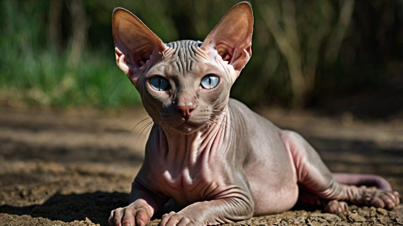 Канадский сфинкс — одна из самых известных разновидностей лысых кошек