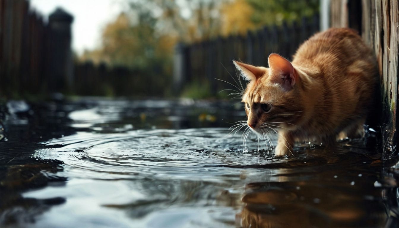 Мокрая кошка боится воды.
