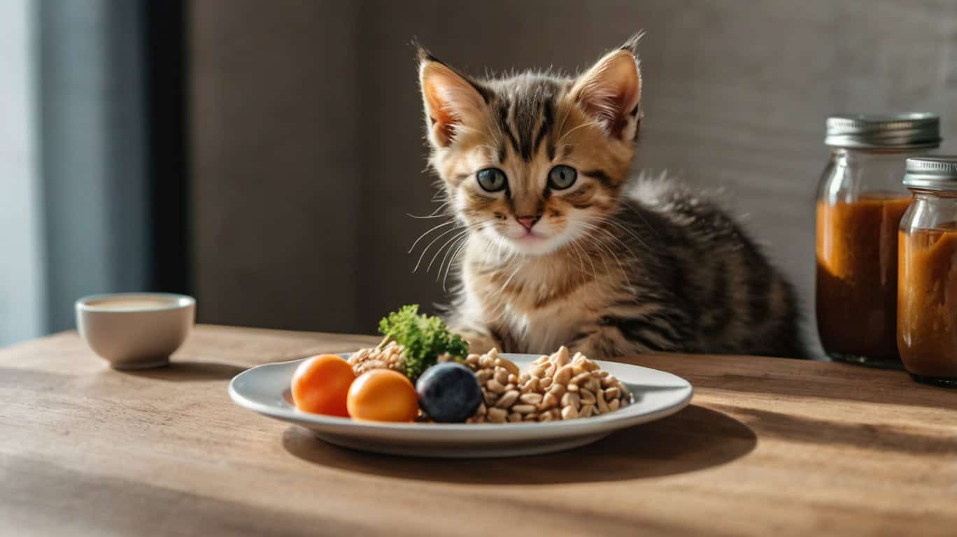 Кормите вашего уличного котенка сбалансированным кормом.