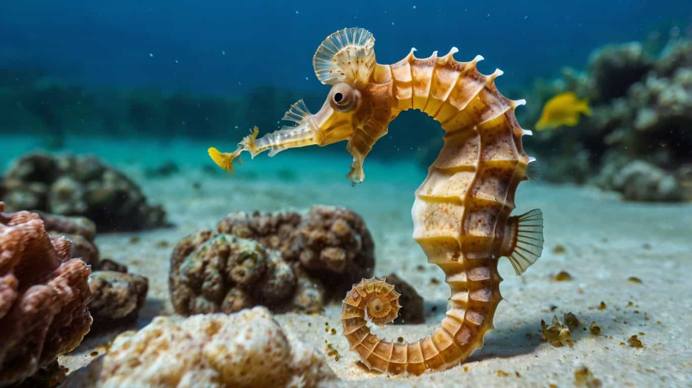 Кормление морских коньков живым кормом