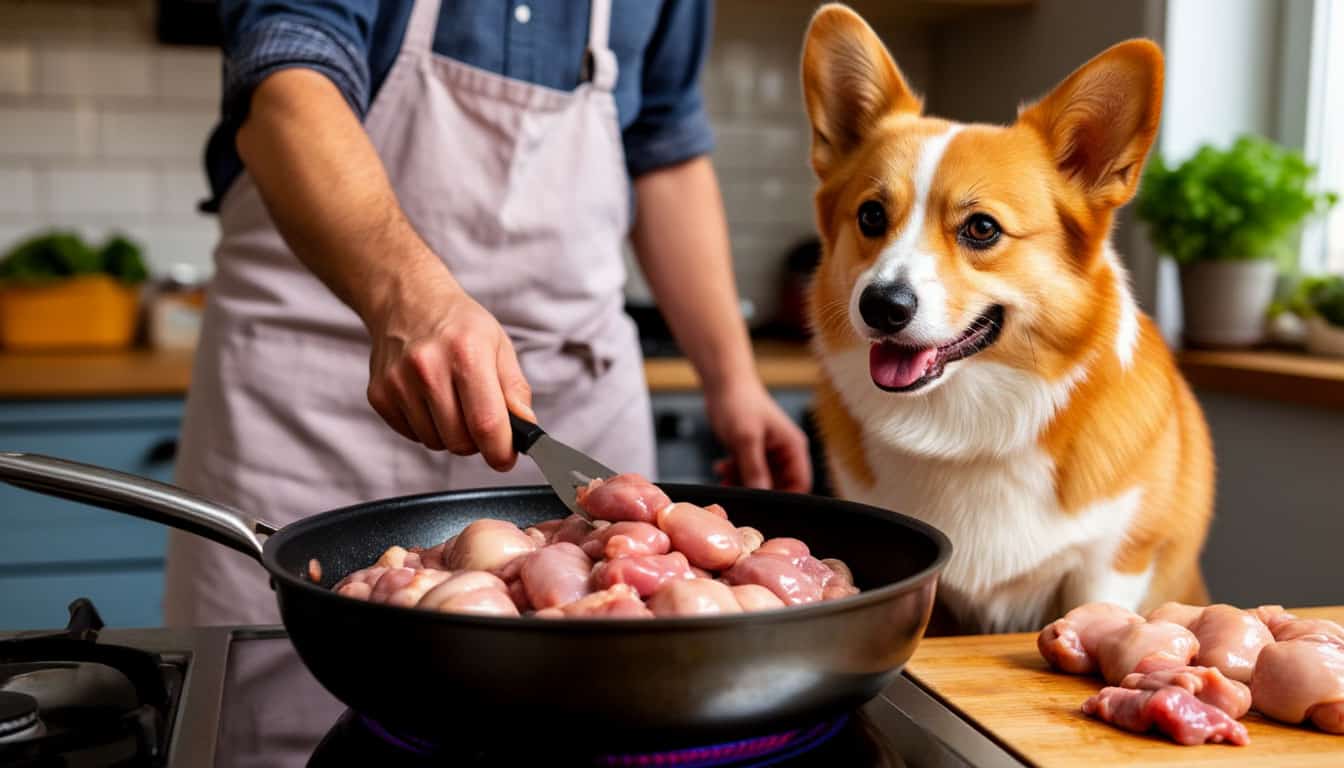 Корги и куриные желудки: приготовление пищи