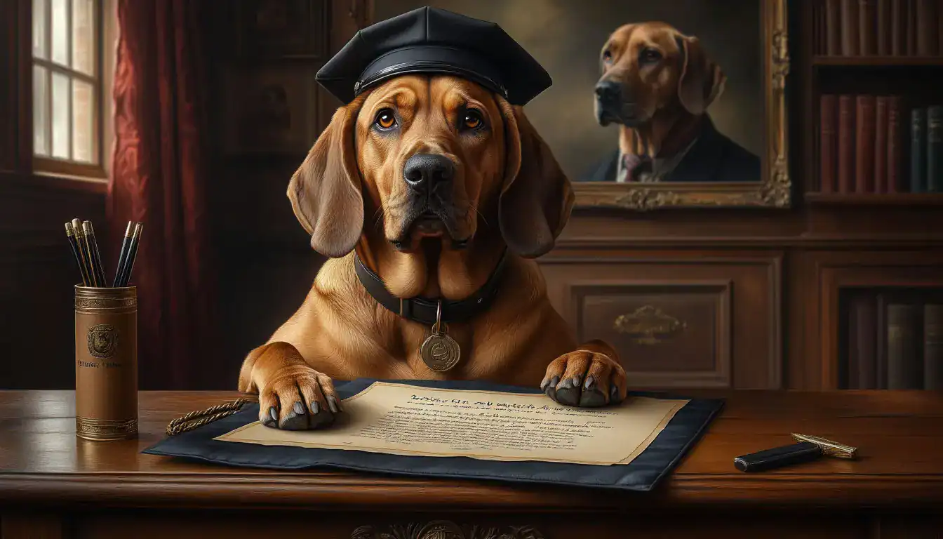 Бладхаунды в поиске: выпускник школы служебных собак.