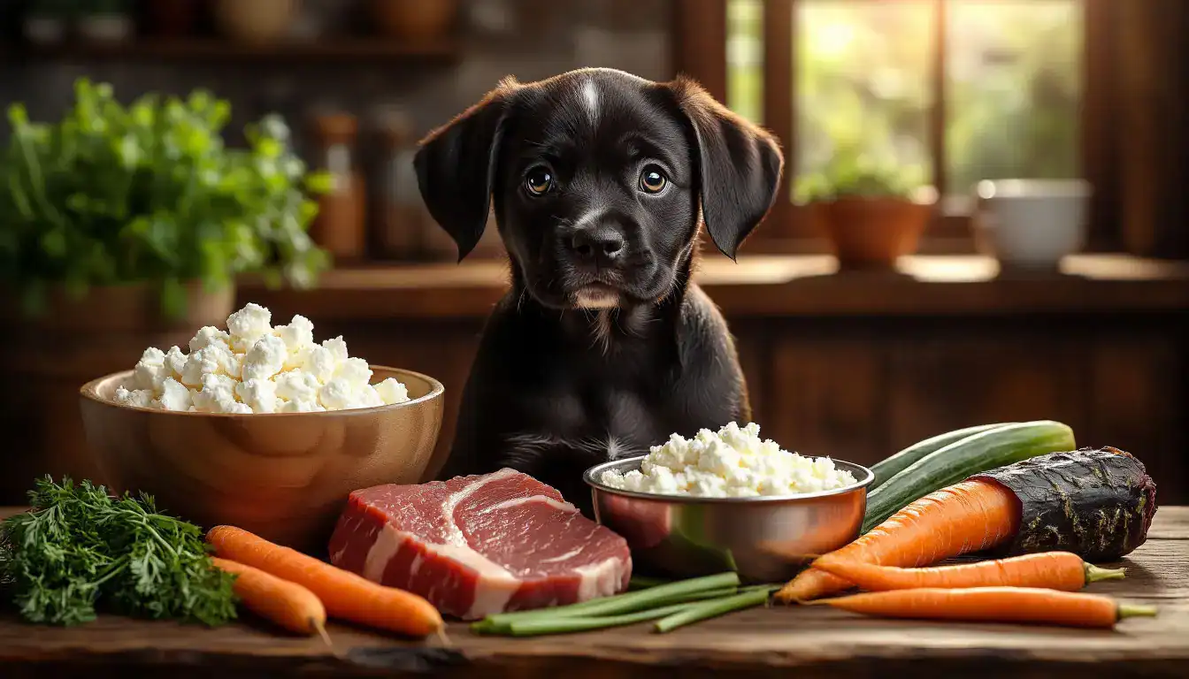 Первое меню для щенка: полезные продукты для роста и развития