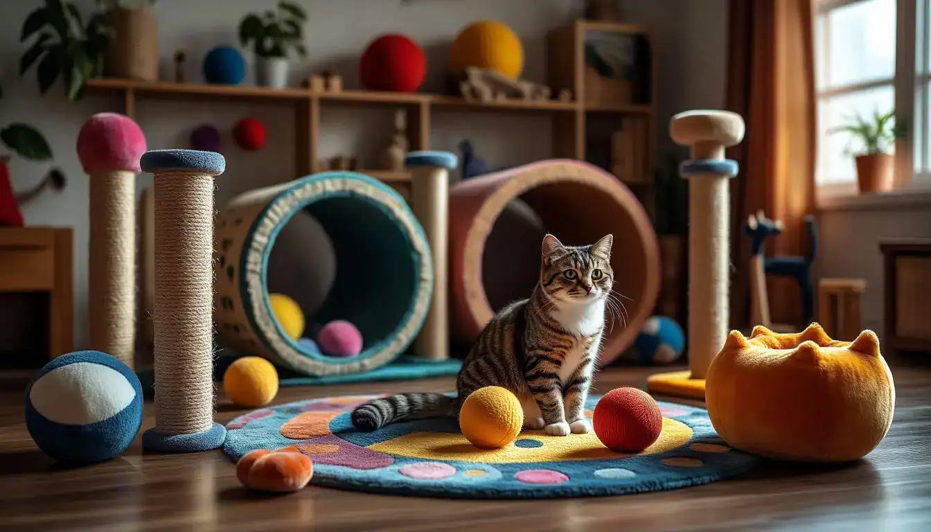Идеи игр для кошки: обустройство игровой зоны дома
