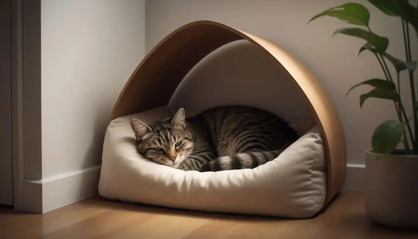 Кошка мешает спать — что делать: организуйте удобное место для сна питомца