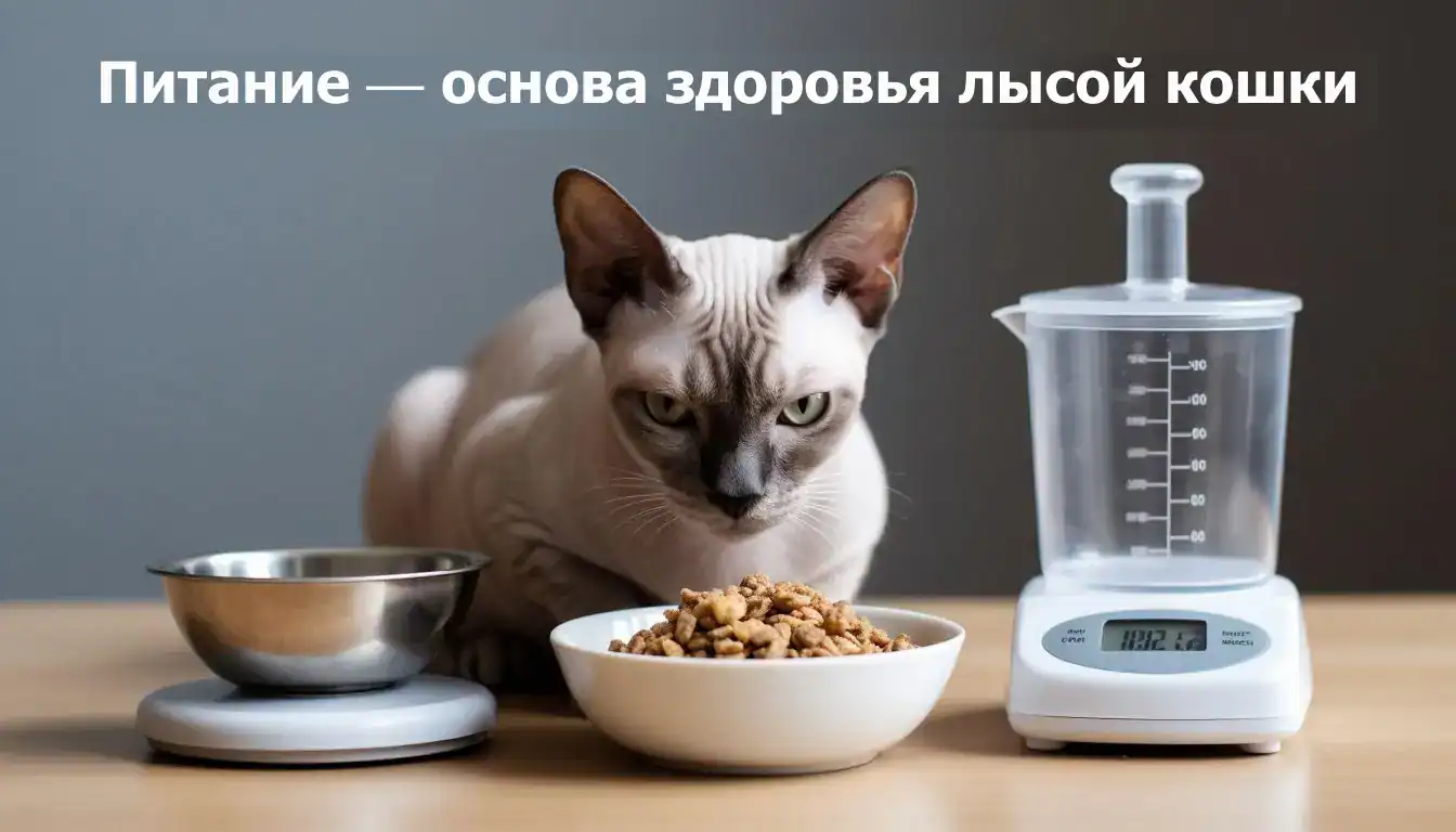 Уход за лысыми кошками: правильное питание
