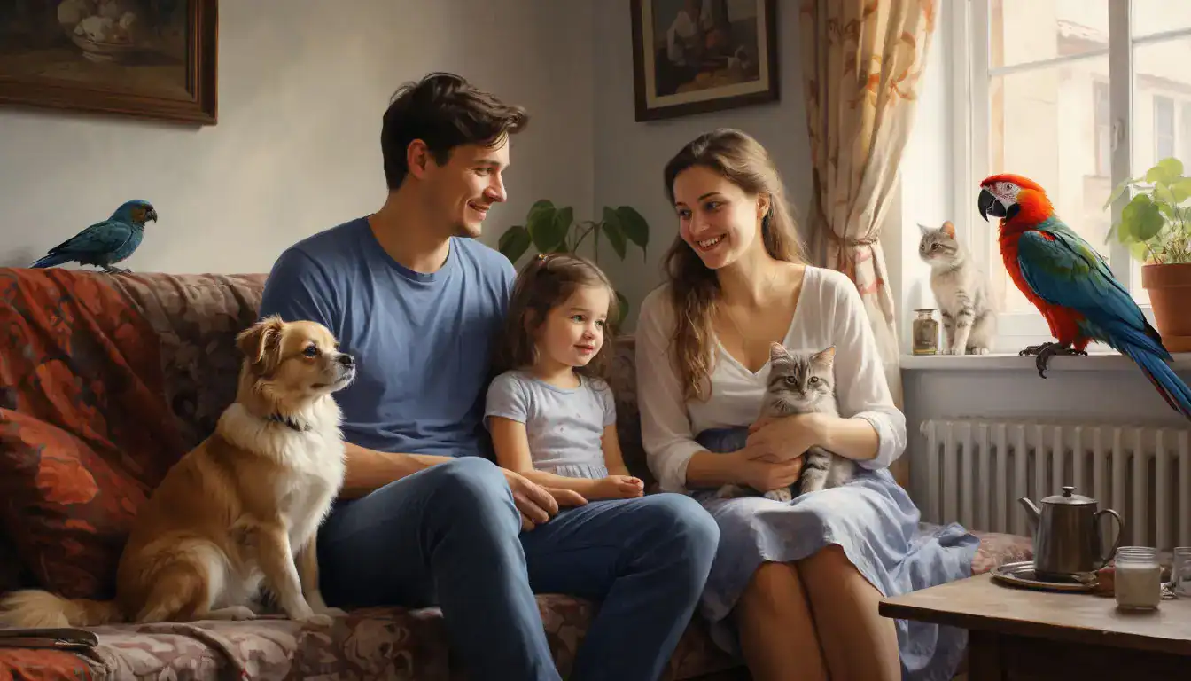 Любимые питомцы россиян: главные причины выбора — счастливая семья с домашними животными