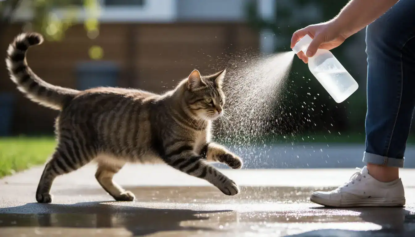 Отучаем кошку атаковать ноги: метод с использованием воды