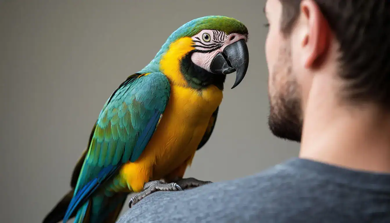 Понимание животными человеческого языка: попугай повторяет слова