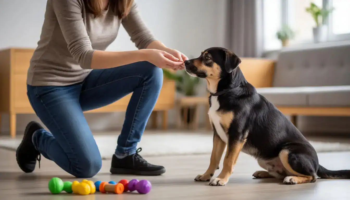 Справиться с доминированием собаки: учим щенка командам