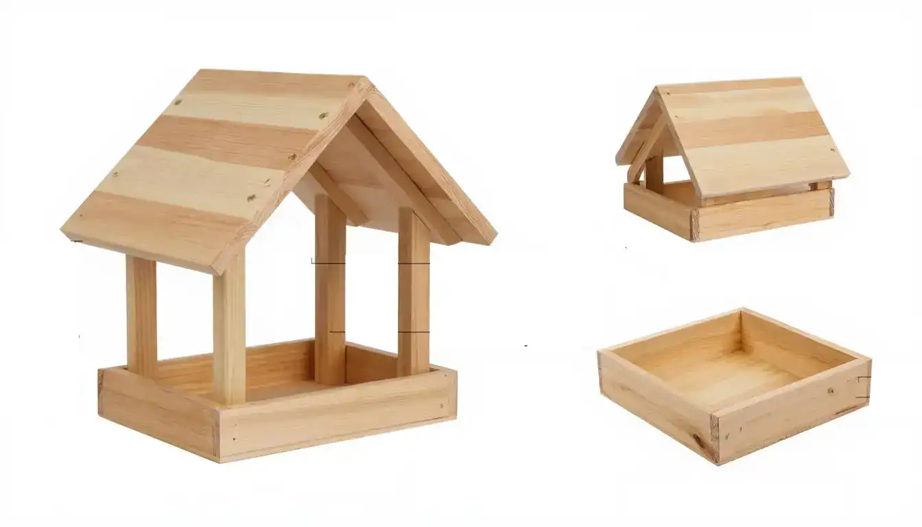 Сборка самодельной кормушки для птиц из дерева