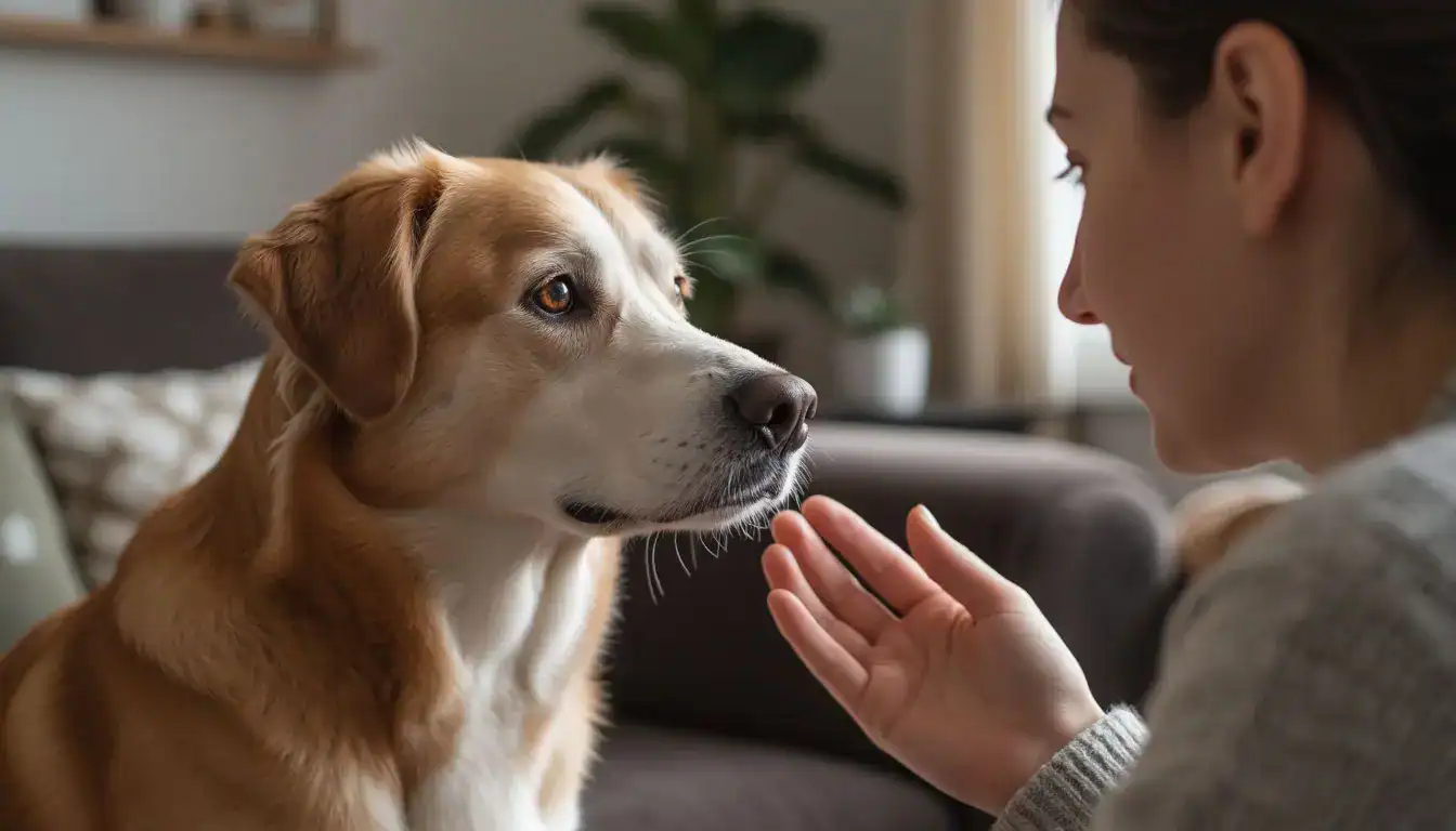Понимание животными человеческого языка: собака слушает хозяина