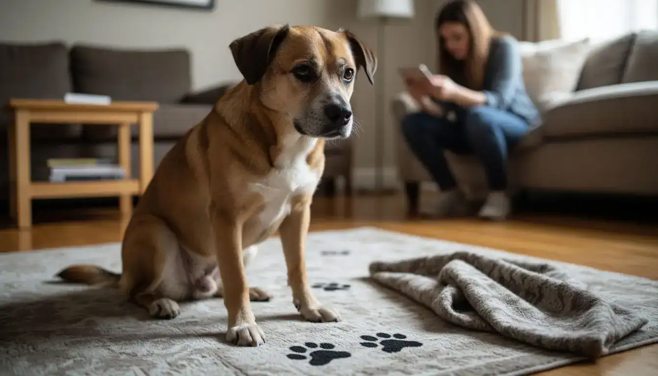 Причины ерзания собаки попой: хозяин наблюдает за поведением питомца
