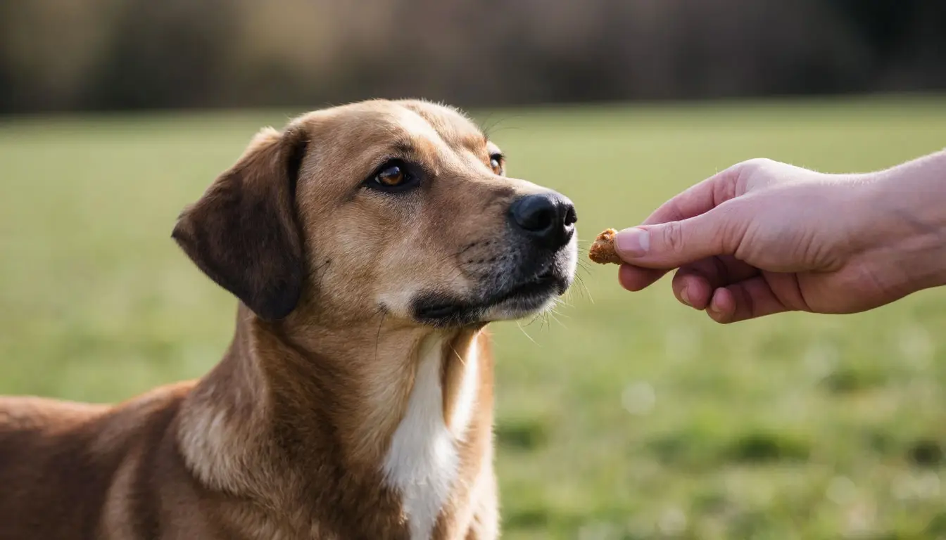 Как научить собаку ходить змейкой с помощью лакомства