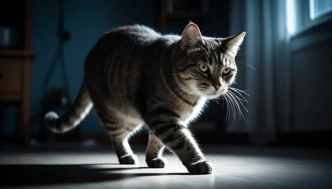 Сверхспособности домашних кошек: ночное зрение в действии