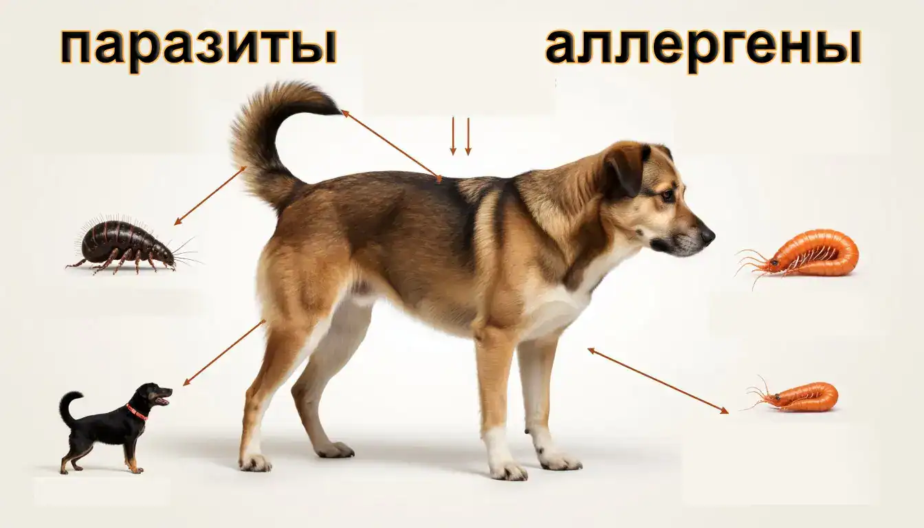 Причины ерзания собаки попой: возможные факторы — паразиты и аллергены