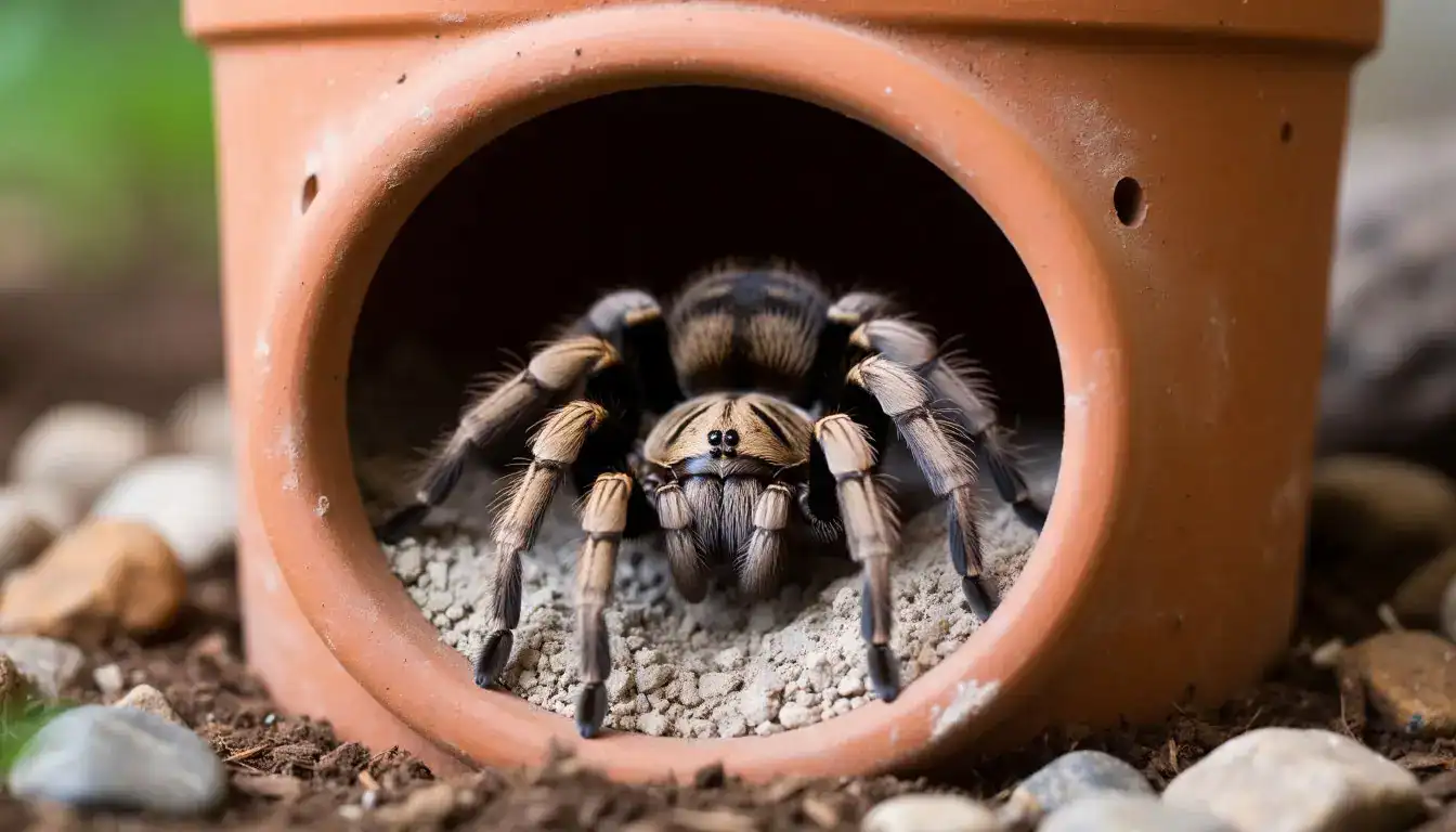 Содержание птицееда в доме: укрытие для питомца