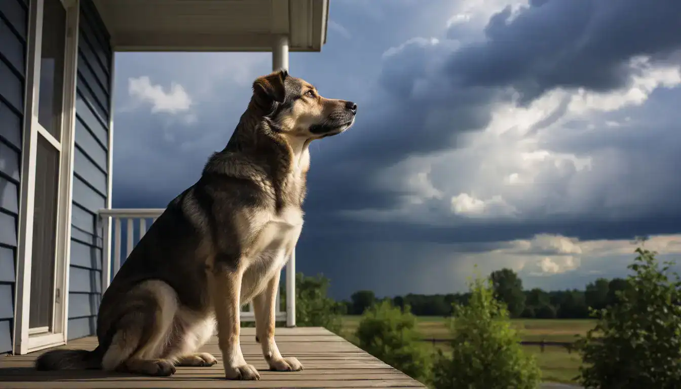 Чутье собак: погода и бедствия — собака наблюдает за изменениями погоды