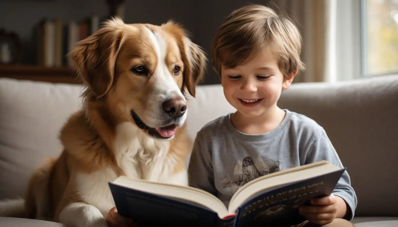 Общение ребёнка с животным: совместное „чтение“ книги