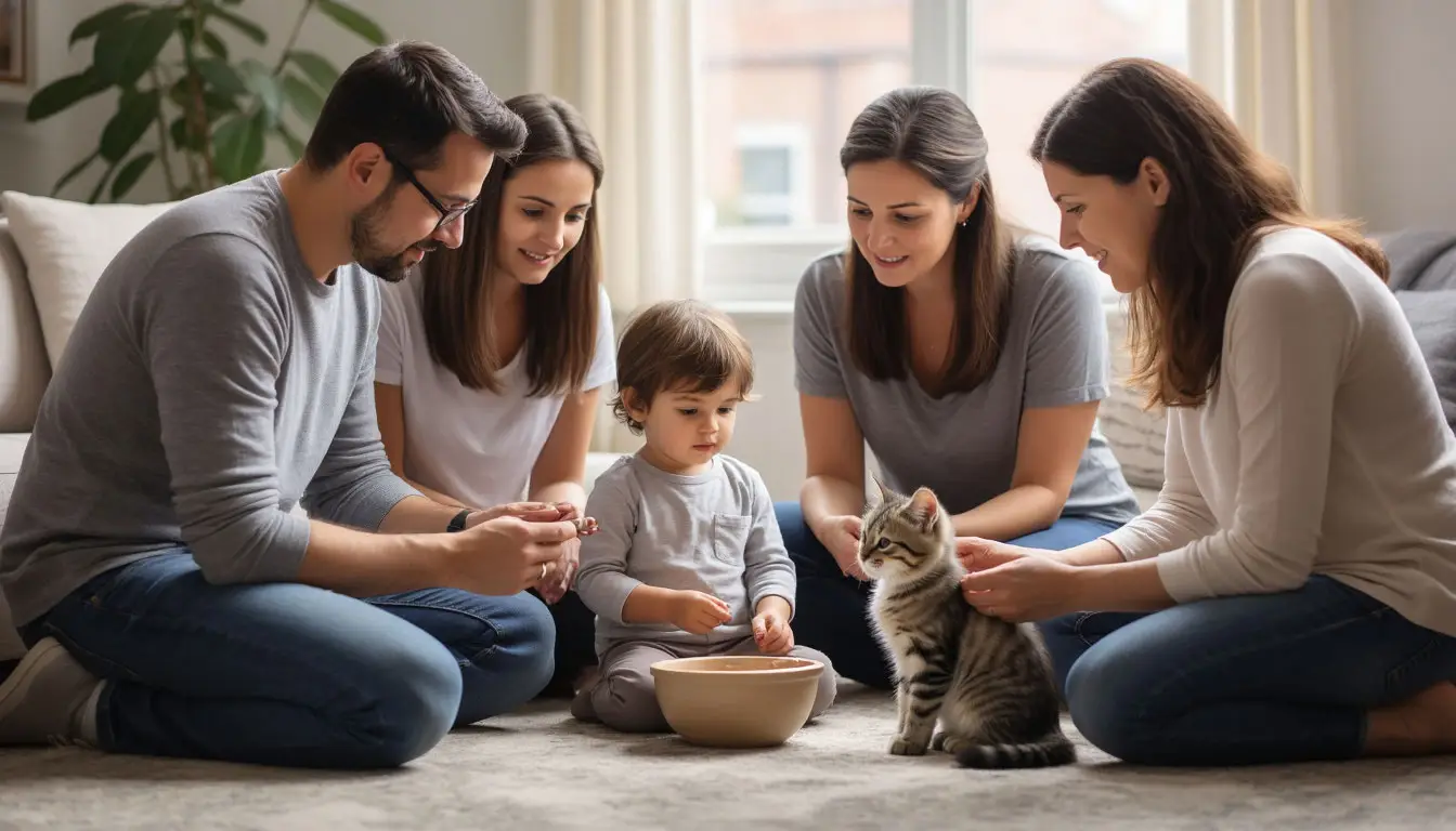 Общение ребёнка с животным: родители учат правильному обращению