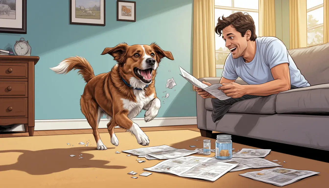 Собрать мочу собаки: этапы от поения до сбора образца в комикс-формате