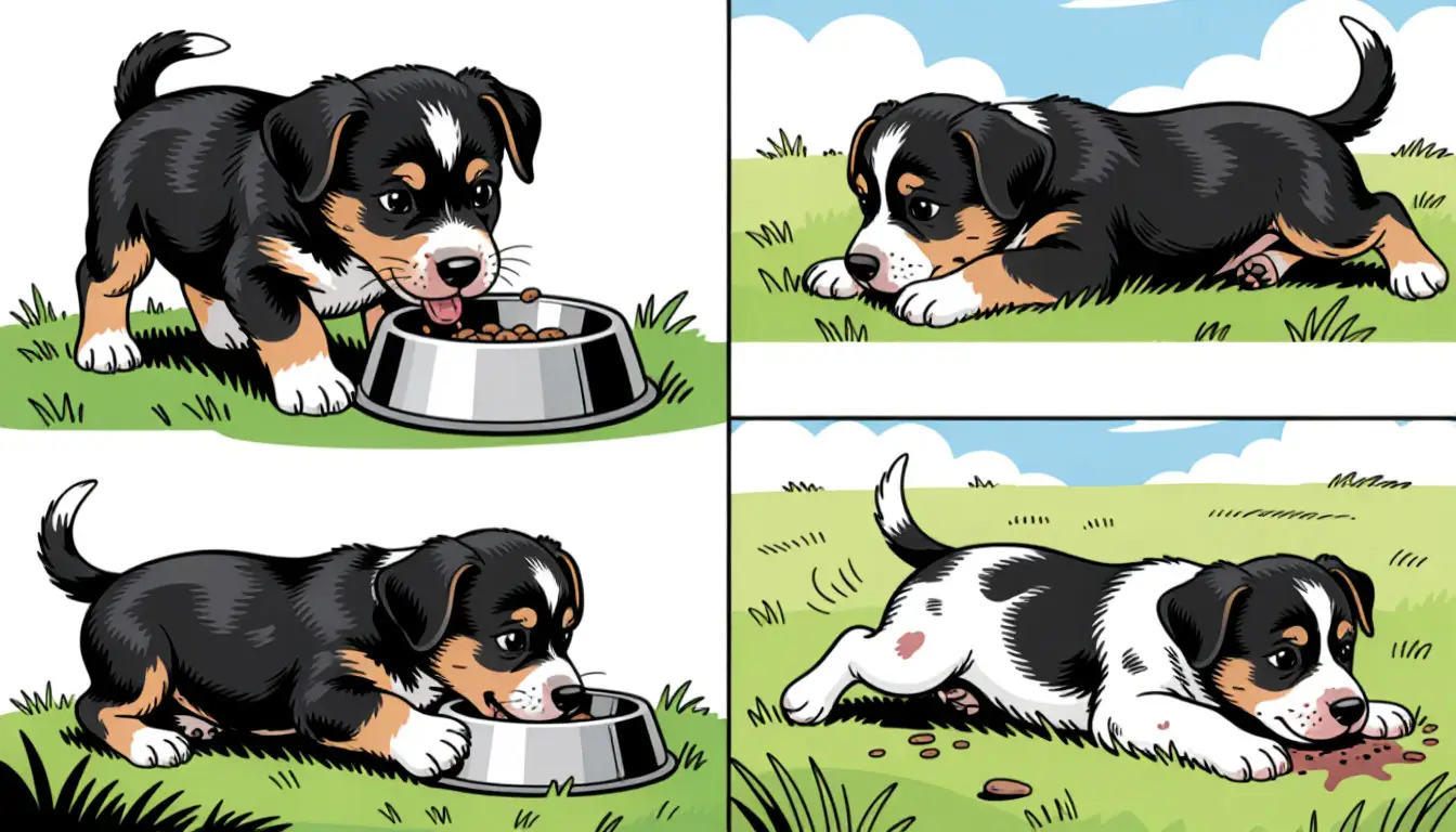 Последствия выгула щенка после еды: от активности к недомоганию