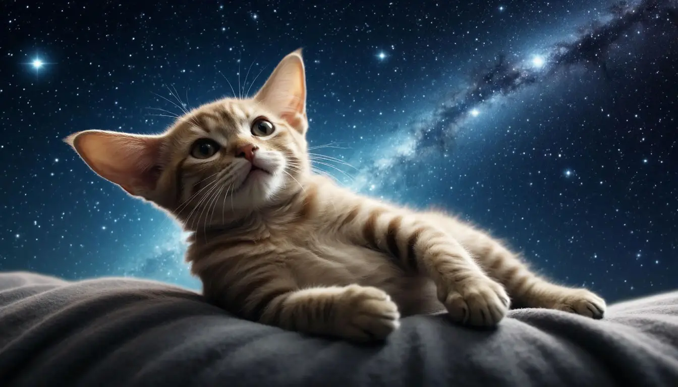 Кот Йода задумчиво смотрит в небо — пример необычной клички питомца