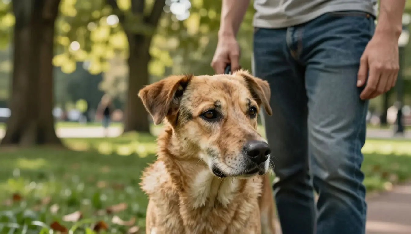 Короткие прогулки в спокойных местах помогают преодолеть страх улицы у собаки