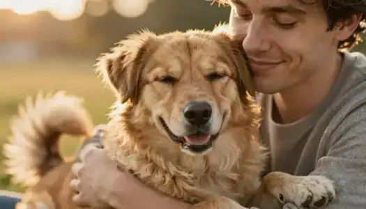 Обниматься с собакой — один из способов правильно её хвалить