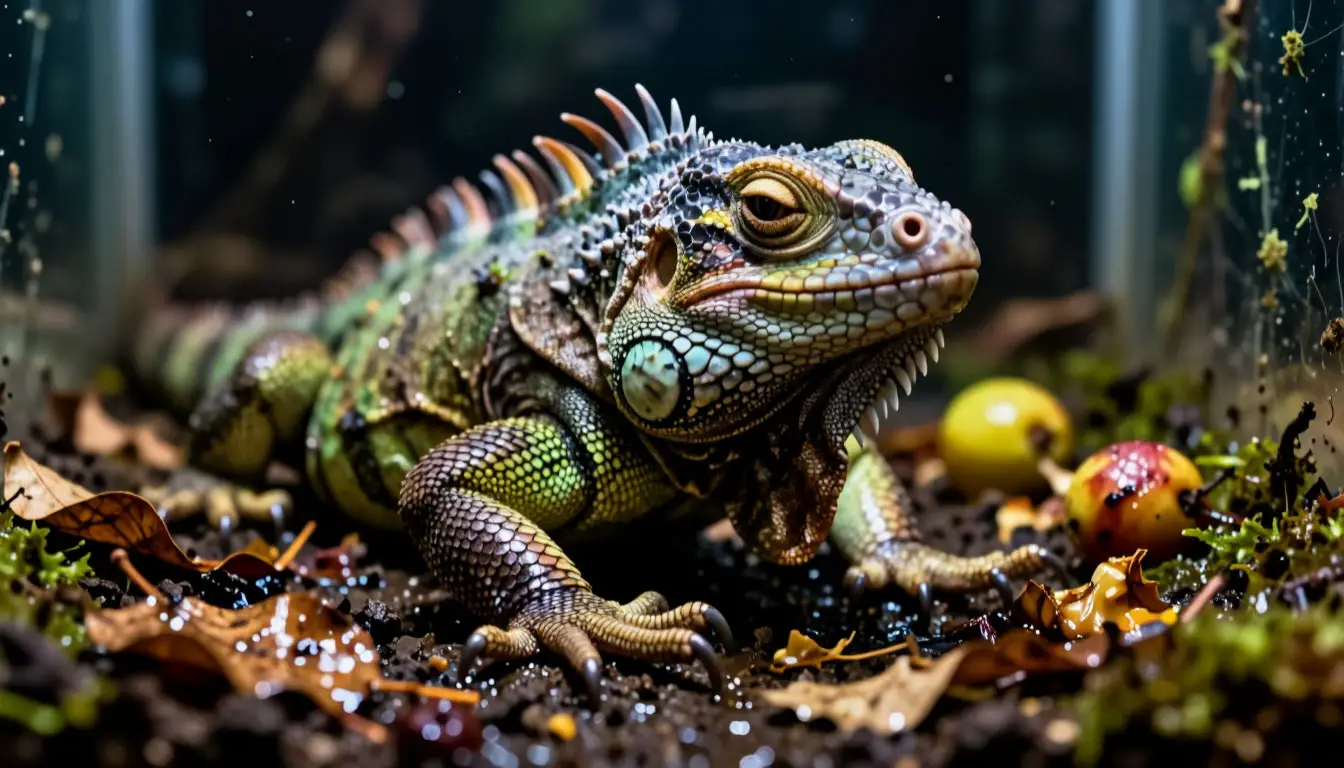 Игуаны дома: последствия пренебрежения гигиеной террариума