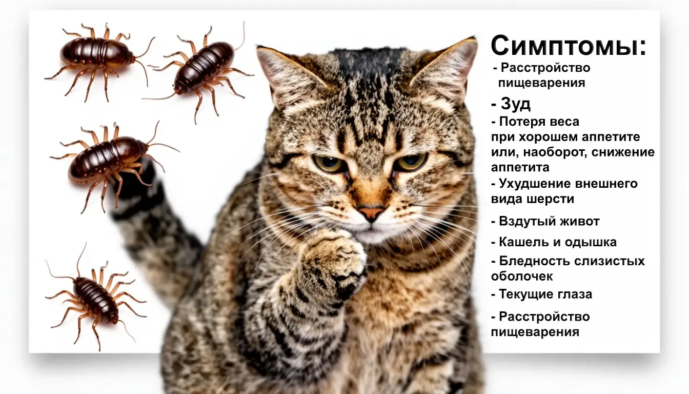 Обработка кота от паразитов: узнайте симптомы заражения