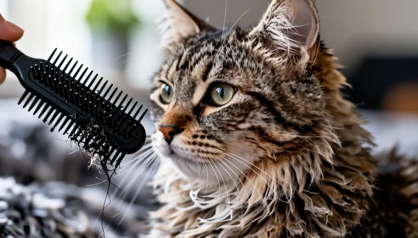 Помощь кошке во время линьки: регулярное вычёсывание