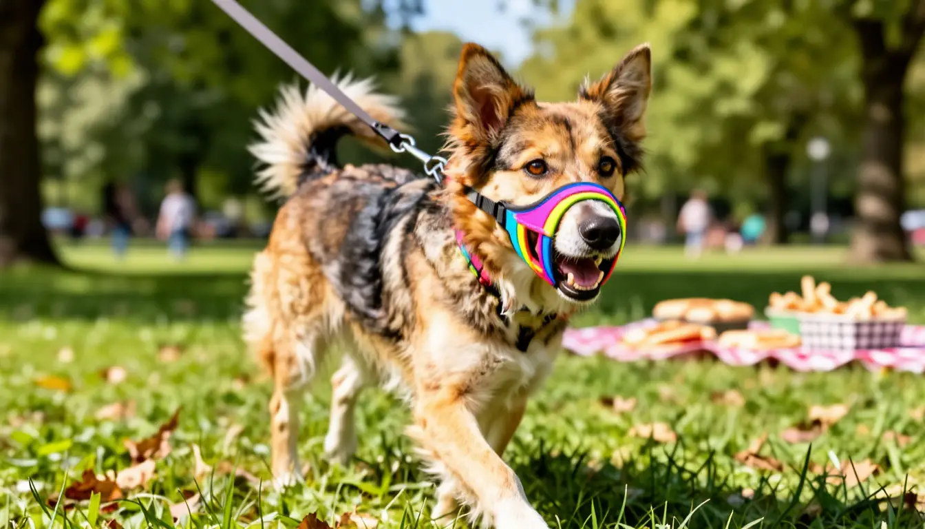 Собака не подбирает весной: намордник как дополнительная защита