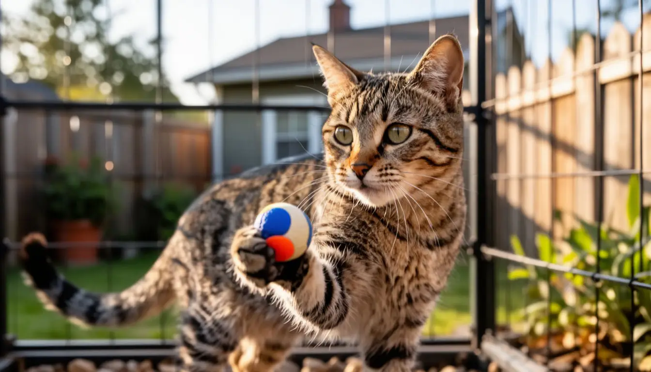 Безопасность питомца на даче: вольер как способ уберечь кошку от опасностей.