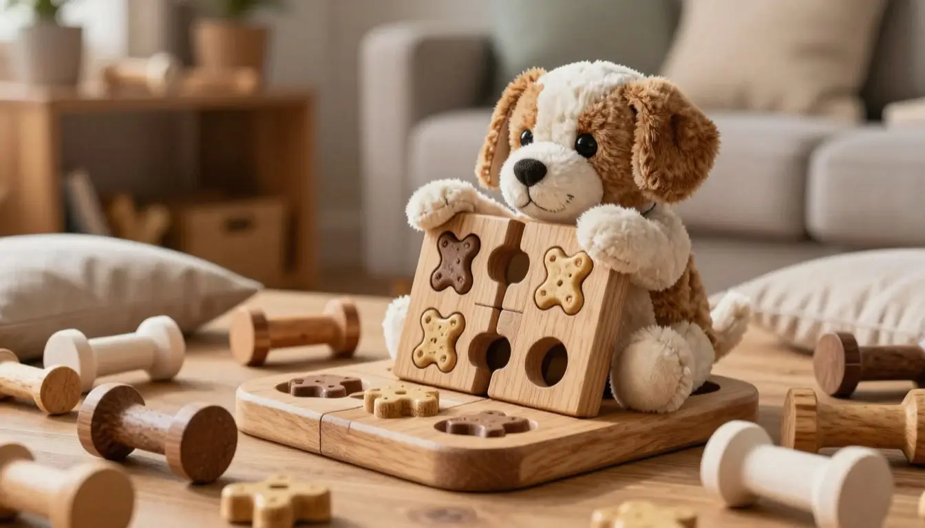 Увлекательная игрушка для щенка: головоломка с угощениями