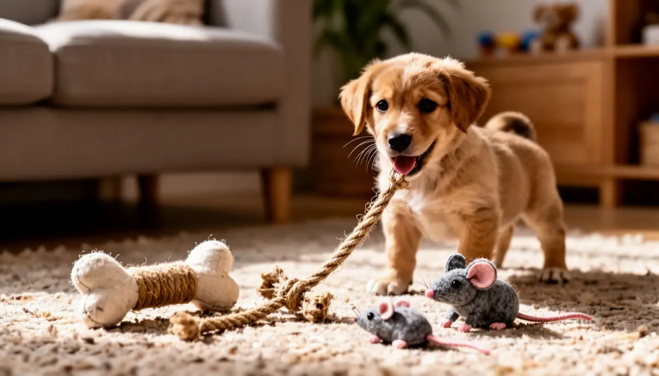 Увлекательные игрушки для щенка: подборка идей для создания.