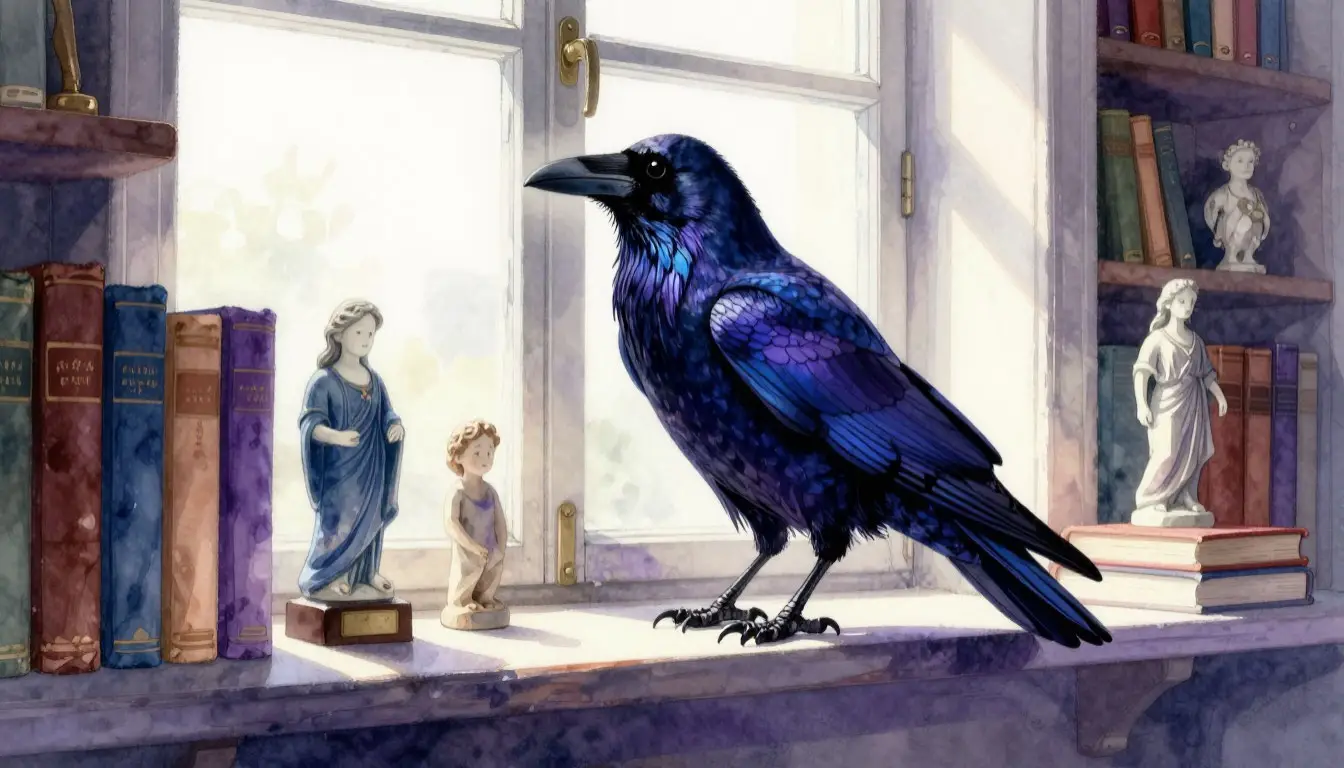 Ворона-интеллектуал размышляет о городской жизни