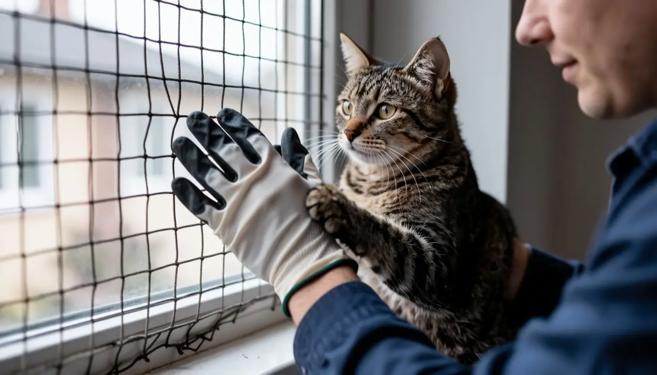 Безопасность окон для кота: проверка прочности.