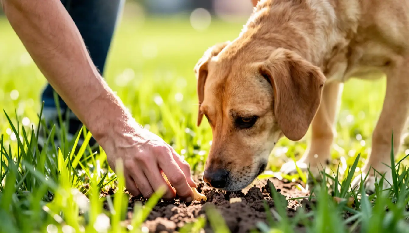 Внимание собаки весной: развиваем концентрацию через игру в поиск лакомства