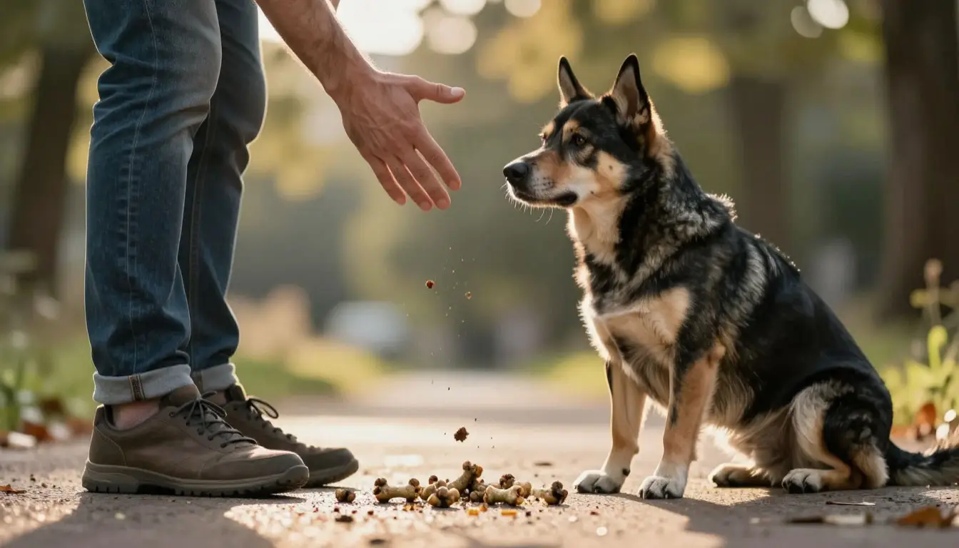 Собака не подбирает весной: питомец игнорирует мусор по команде хозяина