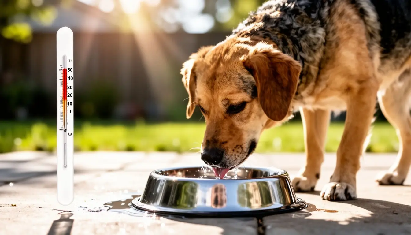 Безопасность питомца на даче: доступ к свежей воде в жару.